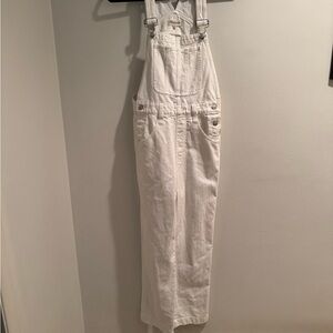 Madewell Women's White Denim Overalls